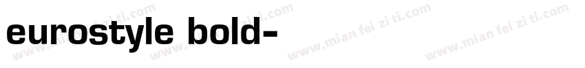 eurostyle bold字体转换